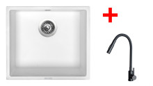 Sinks FRAME 457 Milk + ELASTA S černá matná 